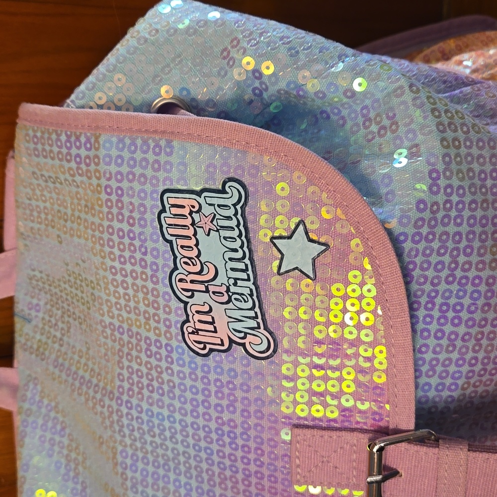 2017 Sequined Justice "I'm Really a Mermaid" Multi-Colored Backpack - Pre-loved - Picture 2 of 16